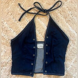 Stylish Denim Halter Top